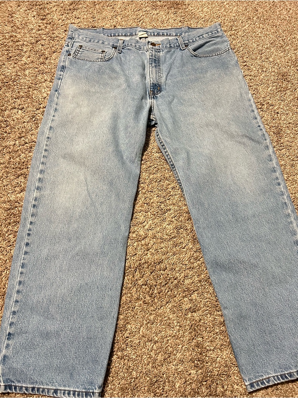 Men's Light Blue Straight-Leg Jeans